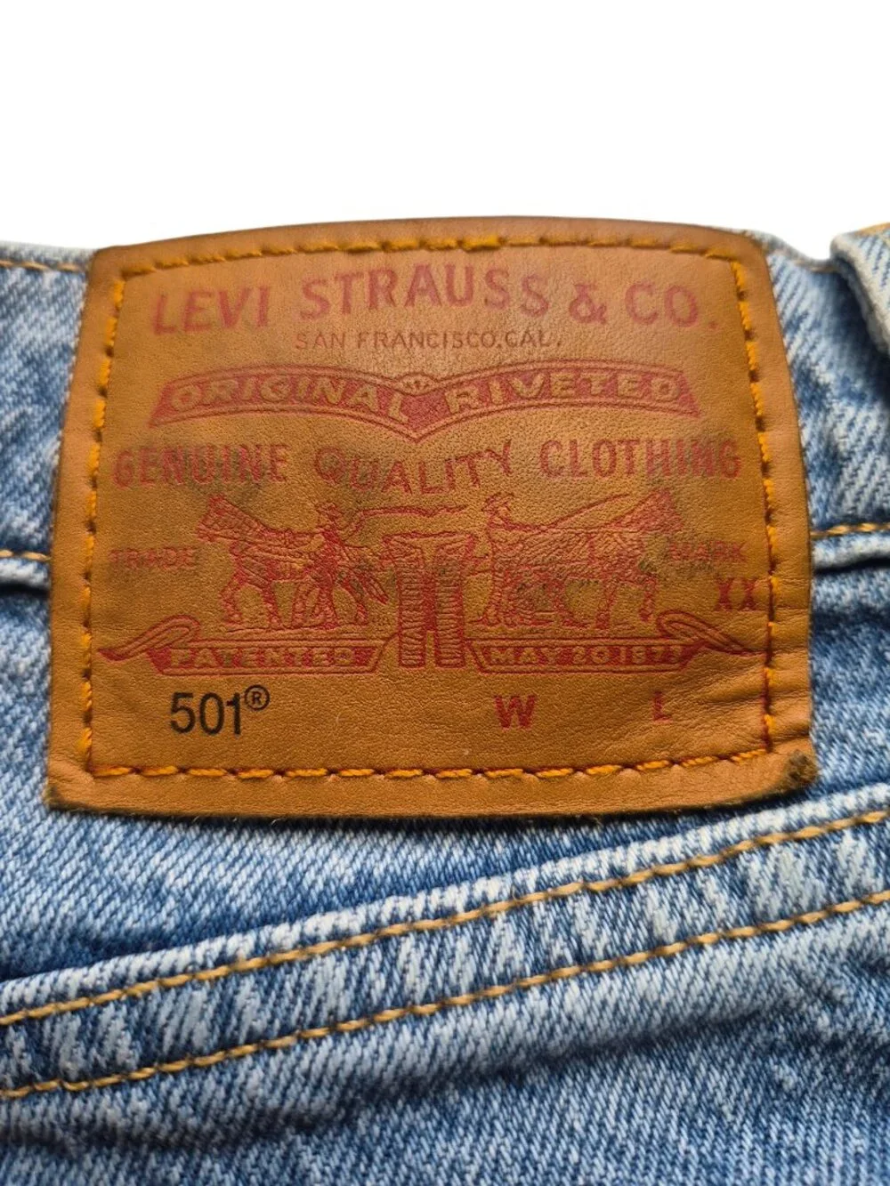 Levis Premium 501 Jeans Straight Leg Relaxed Fit Size W 31 x L 30